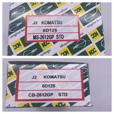 Komatsu 6D125 Excavator Engine Parts STD প্রধান ভারবহন সংযোগ রড ভারবহন MS-2612GP CB-2612GP